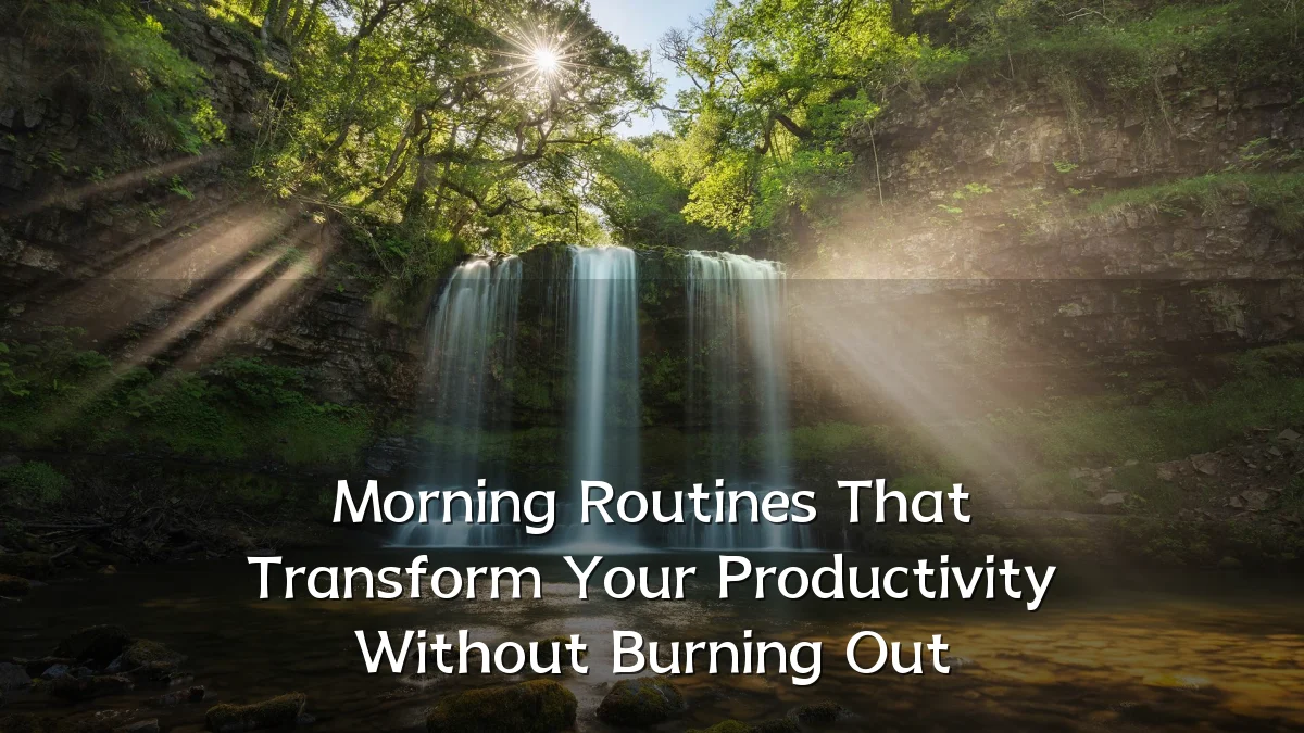 Morning Routines That Transform Your Productivity Without Burning Out