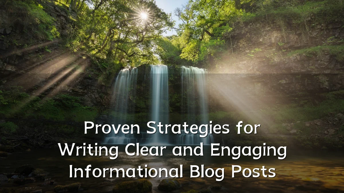 Proven Strategies for Writing Clear and Engaging Informational Blog Posts