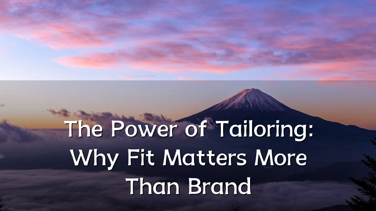 The Power of Tailoring: Why Fit Matters More Than Brand