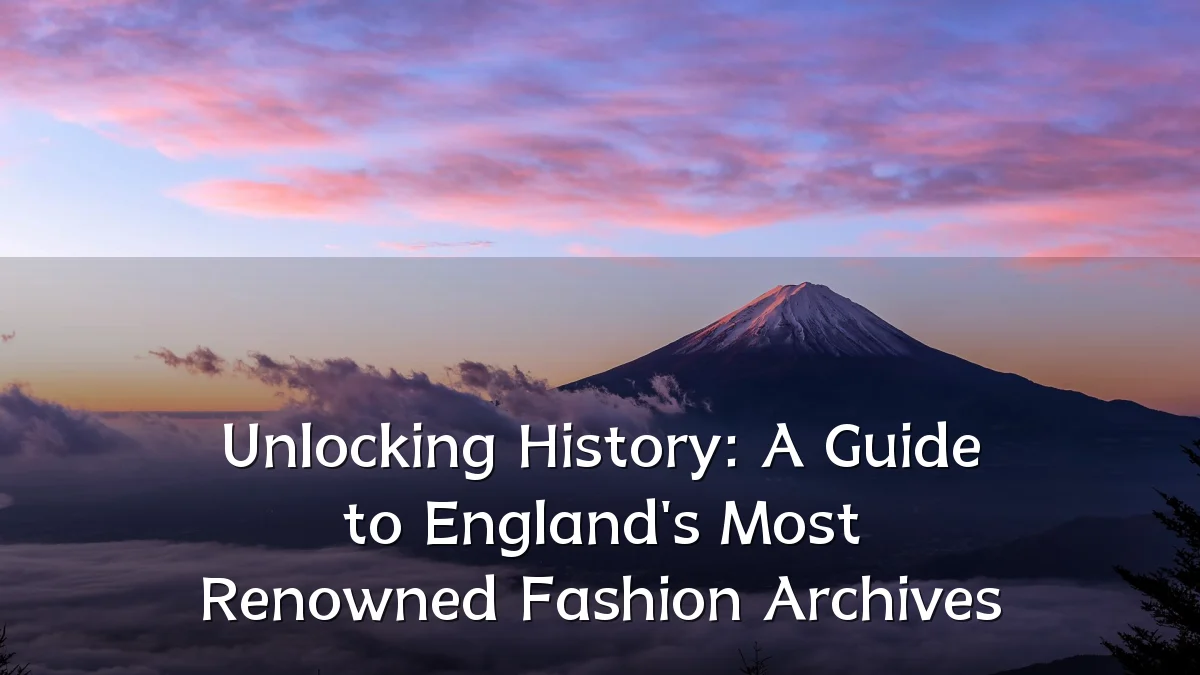 Unlocking History: A Guide to England's Most Renowned Fashion Archives