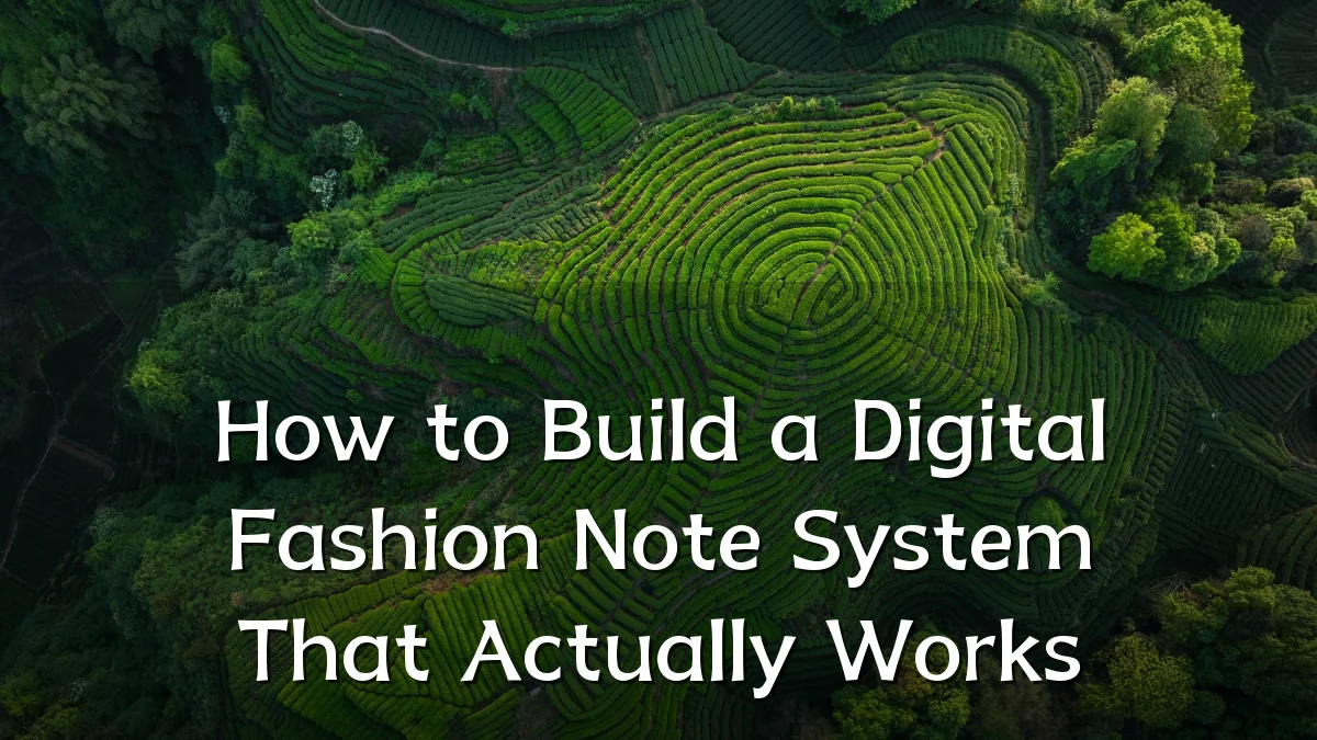 How to Build a Digital Fashion Note System That Actually Works