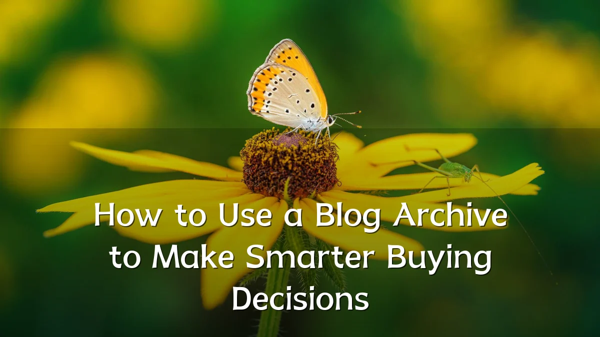 How to Use a Blog Archive to Make Smarter Buying Decisions